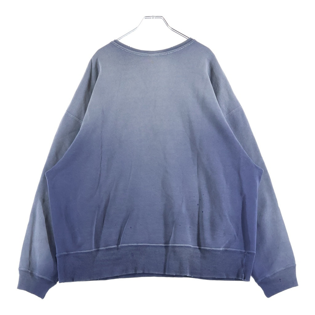 SAINT MICHAEL(セントマイケル) 25AW CRW NECK SWT/SAINT POWER スウェット ネイビーグレー コットン #XL SM-HR1-0000-048