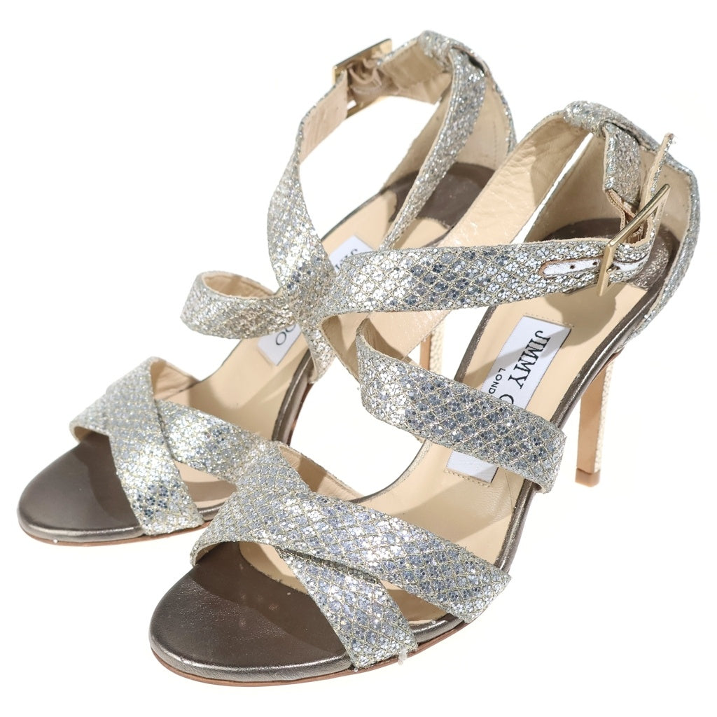 JIMMY CHOO(ジミーチュウ) スパンコール ピンヒールパンプス シルバー #34 1/2 レディース