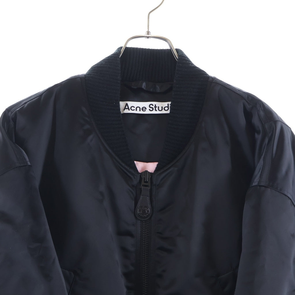 Acne Studios(アクネ ストゥディオズ) ロゴグラム 中綿 ジップアップ ボンバージャケット ブルゾン ブラック FN-MN-OUTW001129 B90819