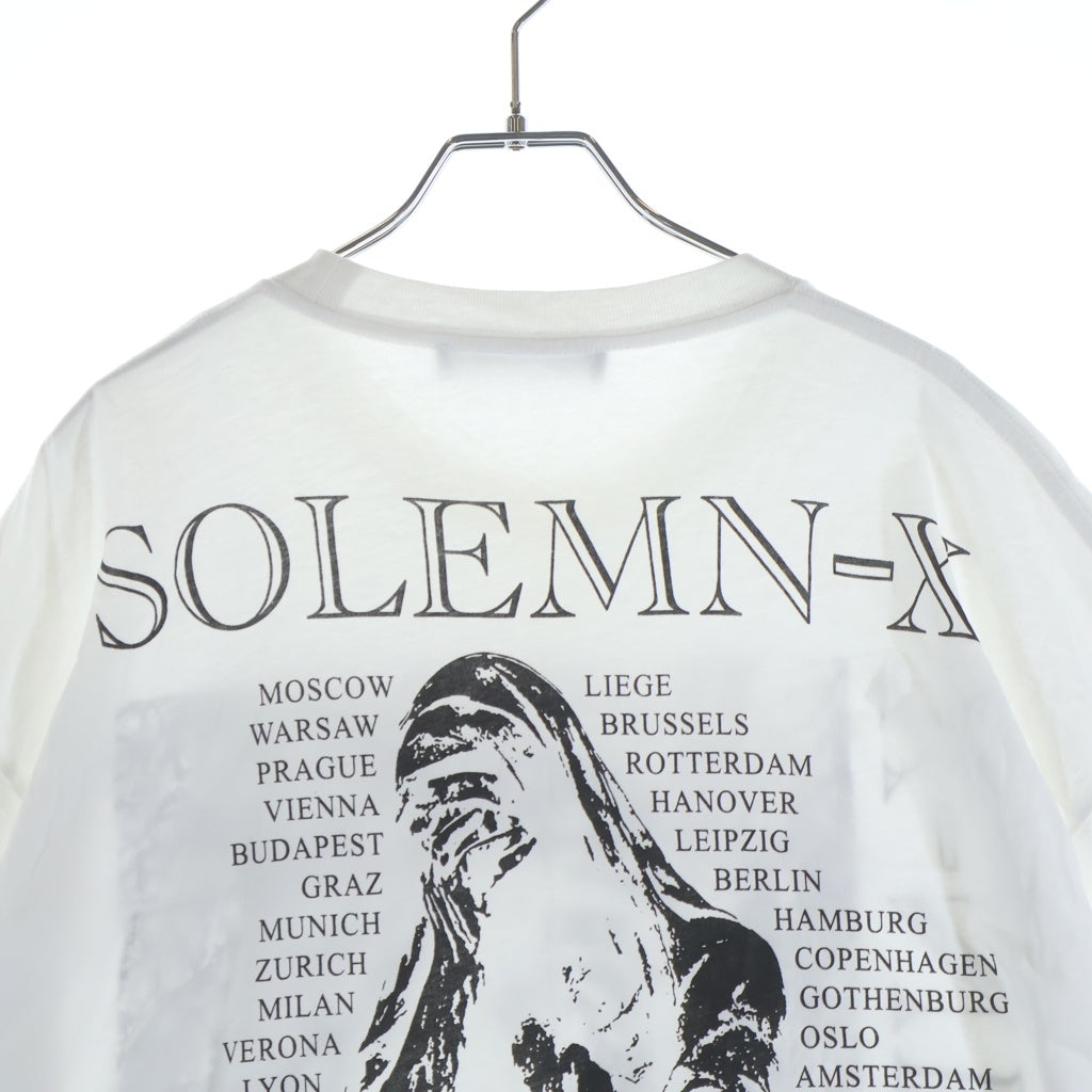 RAF SIMONS(ラフシモンズ) 22SS SOLEMN-X グラフィックプリント 半袖Tシャツ カットソー ホワイト 211-M130 19001-0010