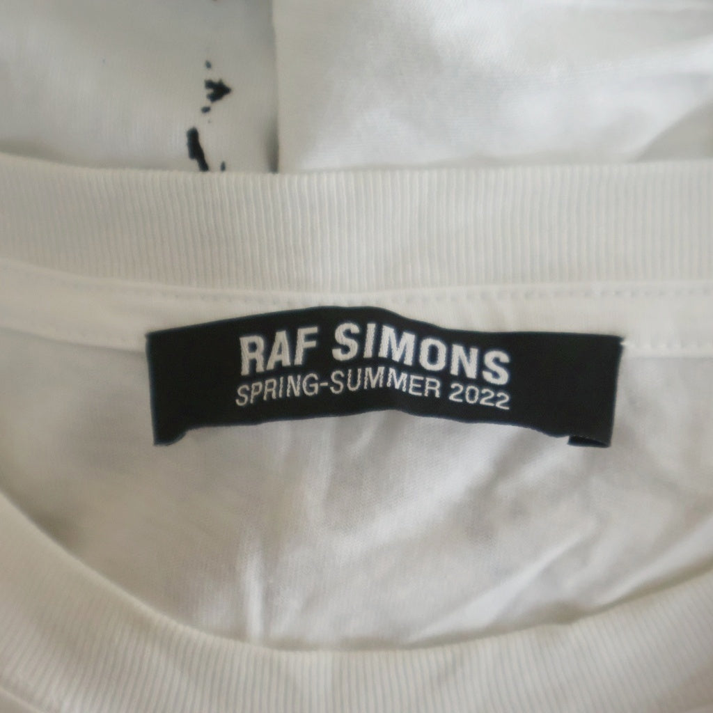 RAF SIMONS(ラフシモンズ) 22SS SOLEMN-X グラフィックプリント 半袖Tシャツ カットソー ホワイト 211-M130 19001-0010