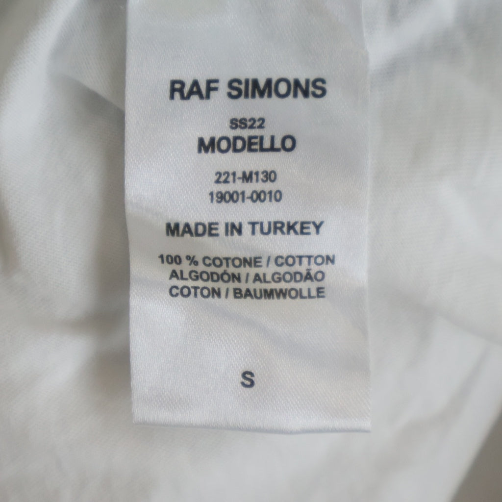 RAF SIMONS(ラフシモンズ) 22SS SOLEMN-X グラフィックプリント 半袖Tシャツ カットソー ホワイト 211-M130 19001-0010