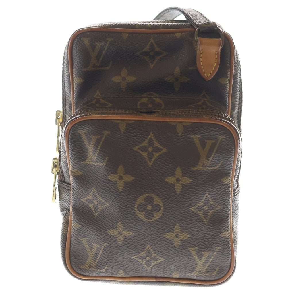 LOUIS VUITTON(ルイヴィトン) ミニアマゾン モノグラム PVC レザー ショルダーバッグ ゴールド金具 ブラウン M45238 レディース