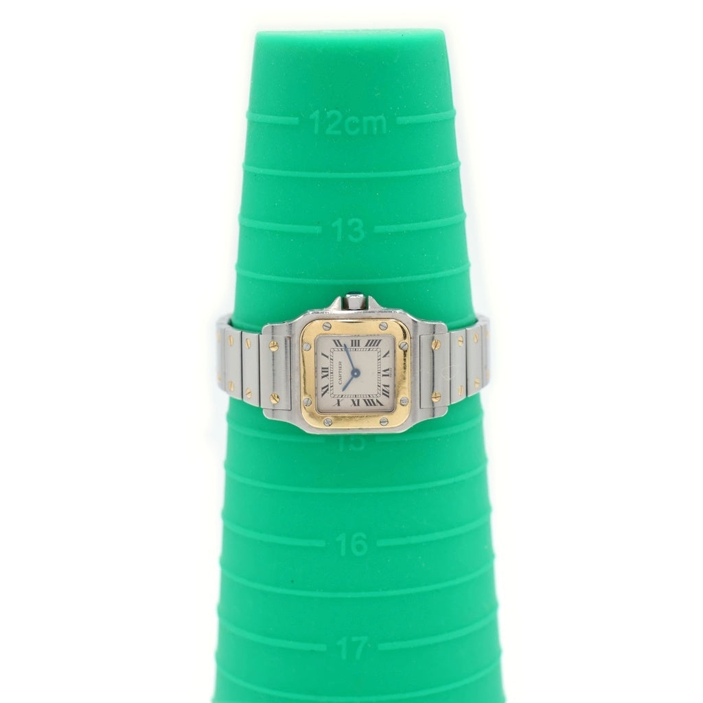 Cartier(カルティエ) サントスガルベSM アイボリー文字盤 クォーツウォッチ 腕時計 K18YG シルバー/イエローゴールド W20012C4 レディース
