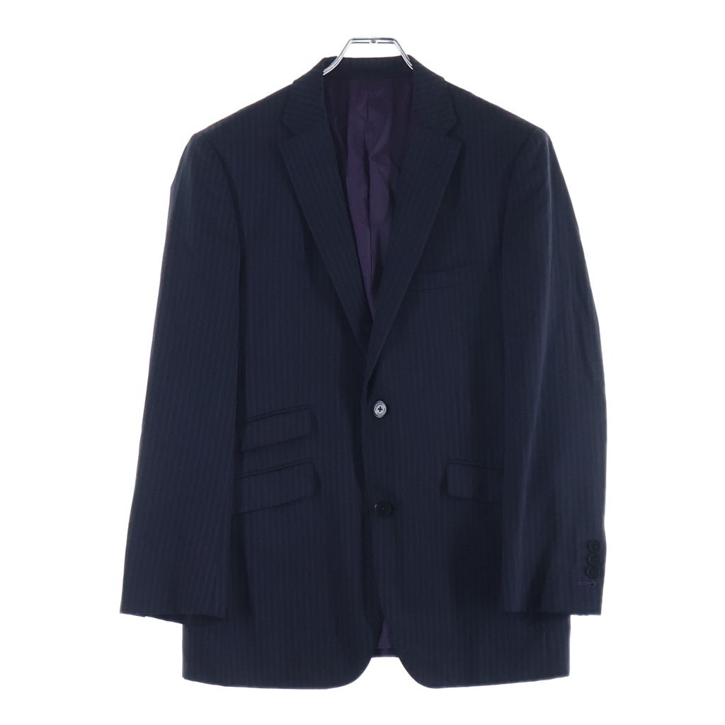 BURBERRY BLACK LABEL(バーバリー ブラックレーベル) シャドーストライプ ウール テーラードジャケット セットアップ ブラック