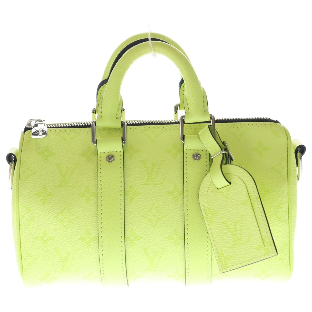 LOUIS VUITTON(ルイヴィトン) キーポルバンドリエール25 タイガラマ PVC レザー 2WAY ハンドバッグ ショルダーバッグ ボストンバッグ M14078 ICタイプ イエロー