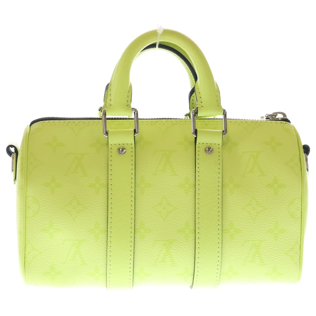 LOUIS VUITTON(ルイヴィトン) キーポルバンドリエール25 タイガラマ PVC レザー 2WAY ハンドバッグ ショルダーバッグ ボストンバッグ M14078 ICタイプ イエロー