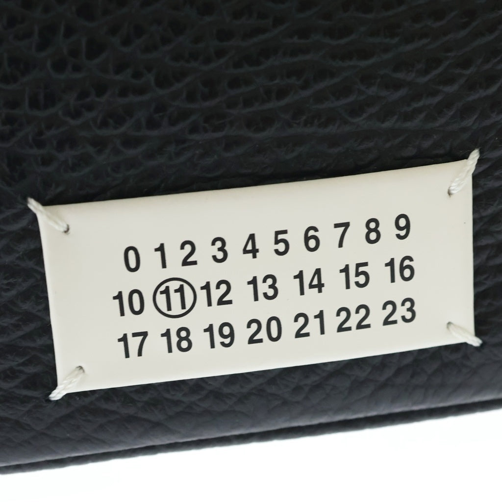 Maison Margiela(メゾンマルジェラ) 5AC バケットチェーン ショルダーバッグ ブラック レザー シルバー金具 レディース