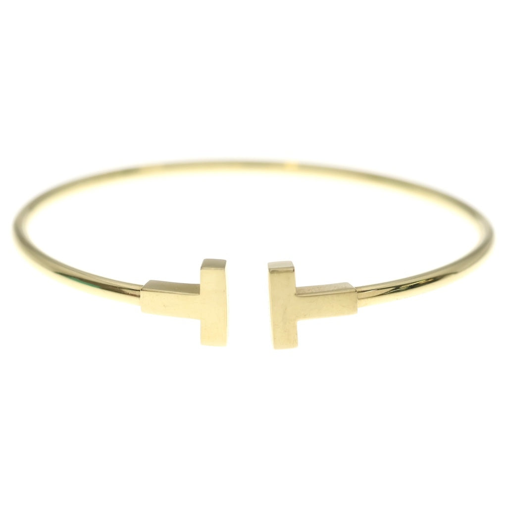 TIFFANY & Co.(ティファニー) Tワイヤー バングル ブレスレット K18YG イエローゴールド レディース