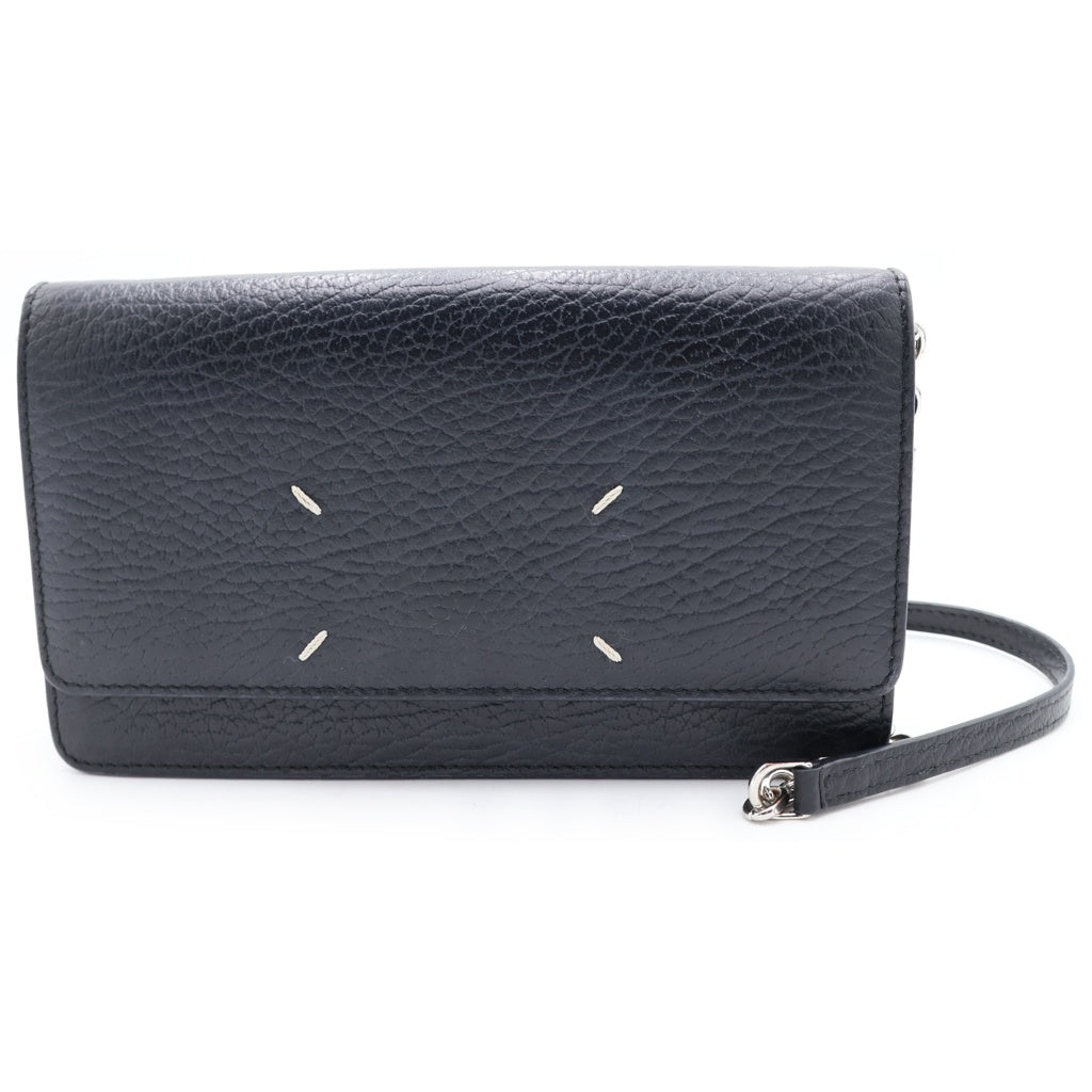 Maison Martin Margiela(メゾンマルタンマルジェラ) チェーンウォレット ショルダーウォレット ショルダーバッグ ブラック レザー シルバー金具