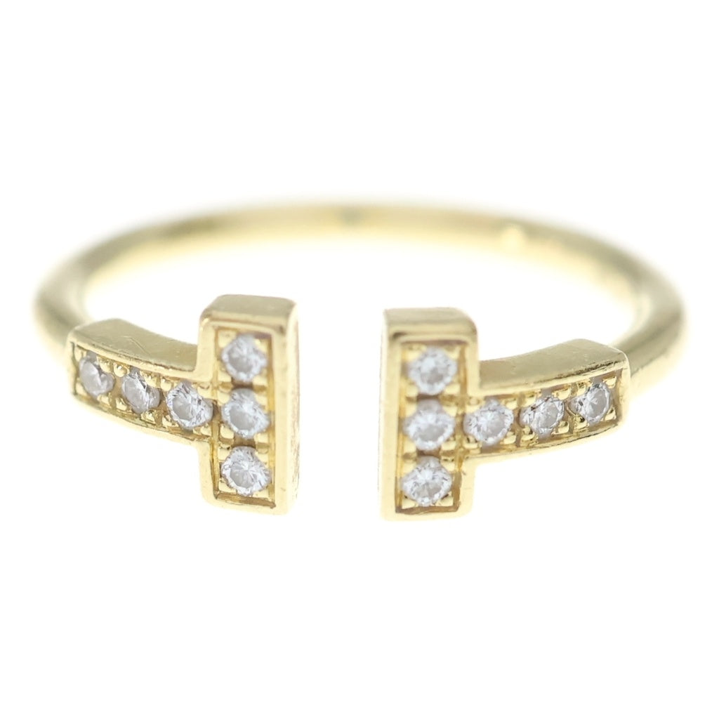 TIFFANY & Co.(ティファニー) Tワイヤー ダイヤ リング 指輪 K18YG イエローゴールド レディース
