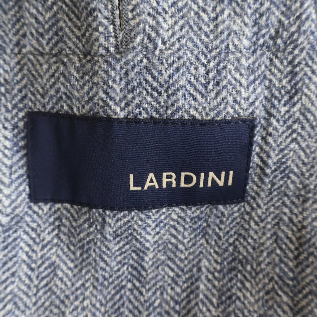 LARDINI(ラルディーニ) コットン ヘリンボーン 2B テーラード ジャケット ブルー EM934AE