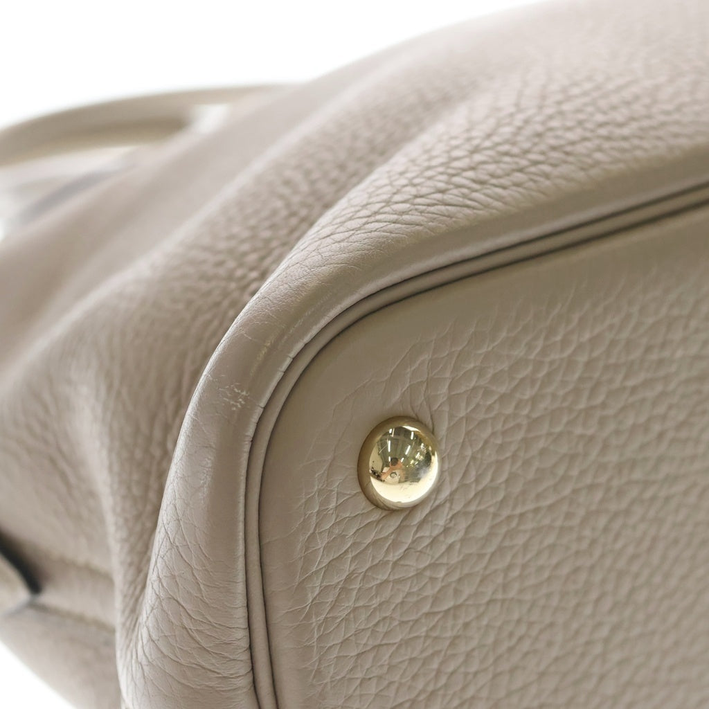 HERMES(エルメス) ボリード31 トリヨンクレマンス ハンド ショルダーバッグ アルジル ゴールド金具 グレー系 □K刻印 レディース