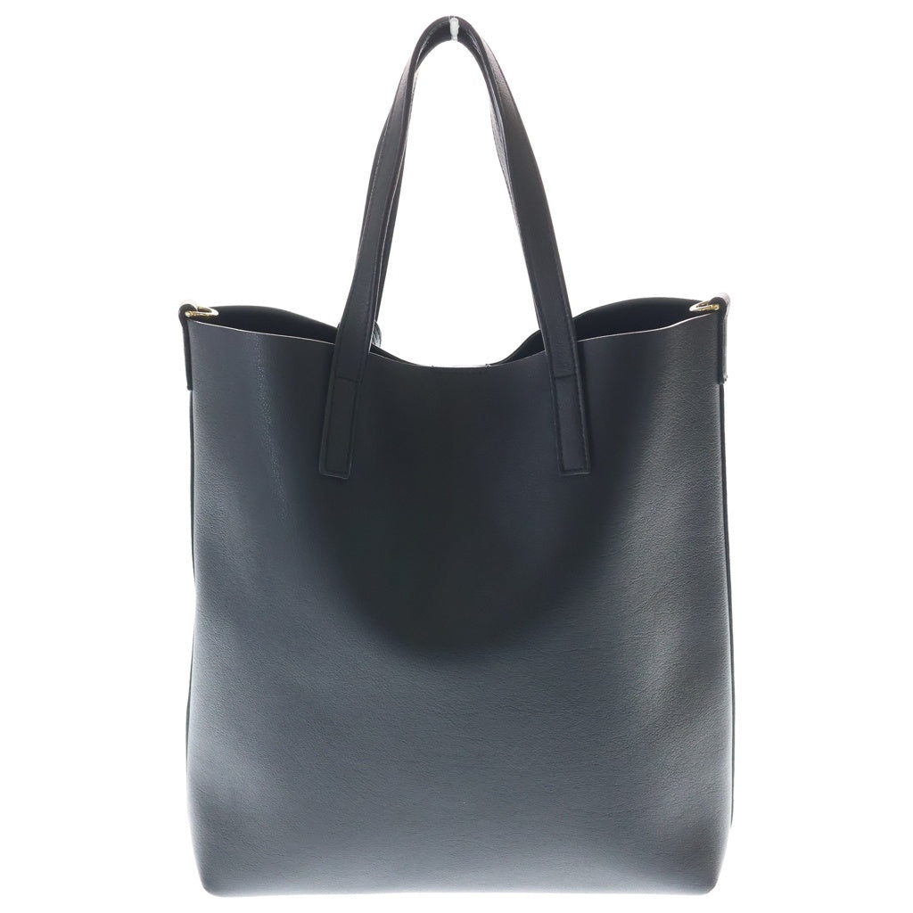 SAINT LAURENT PARIS(サンローランパリ) トイ ショッピングバッグ 2WAYショルダーバッグ トートバッグ ハンドバッグ ブラック レザー 600307 ゴールド金具 レディース