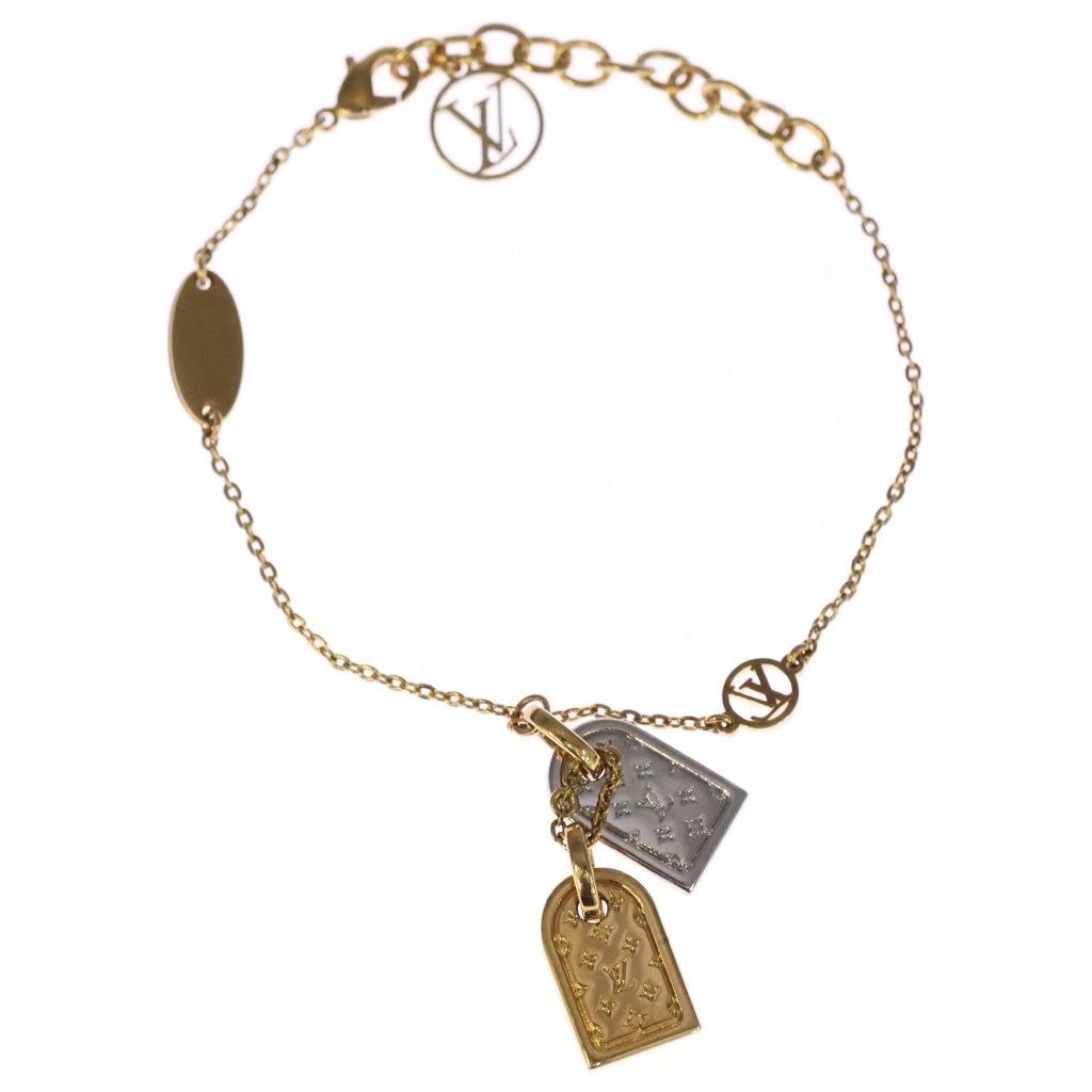 LOUIS VUITTON(ルイヴィトン) ナノグラム ブレスレット GP ゴールド×シルバー M63142 レディース