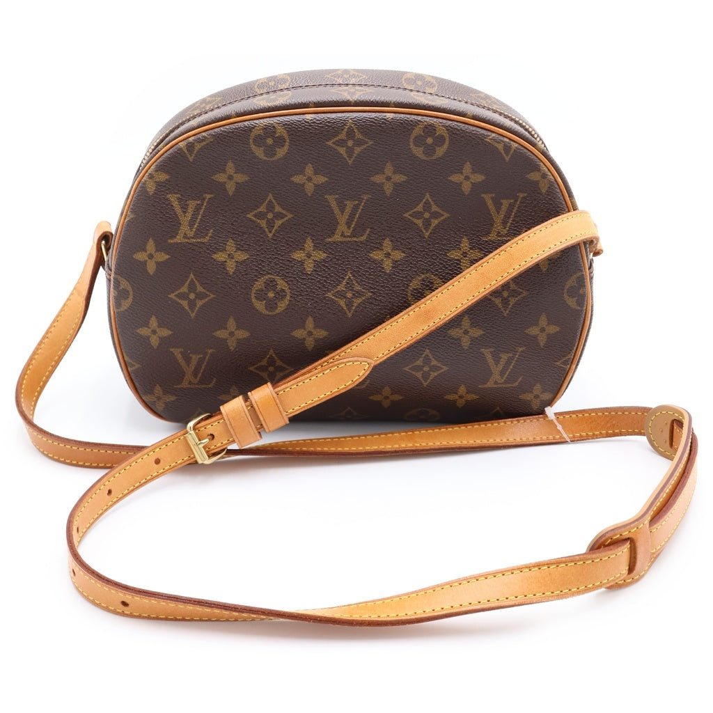 LOUIS VUITTON(ルイヴィトン) モノグラム ブロワ ショルダーバッグ ブラウン レザー×PVC M51221 ゴールド金具 レディース