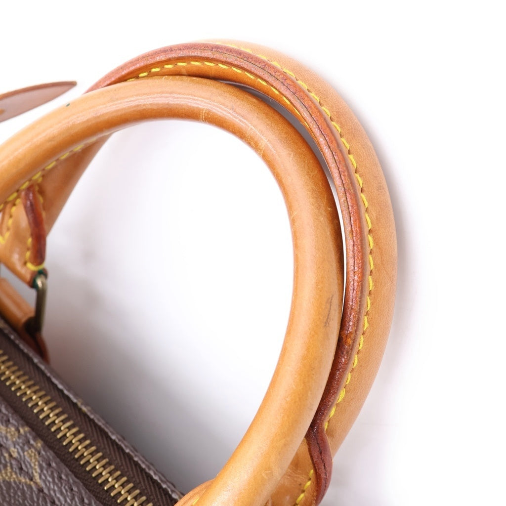 LOUIS VUITTON(ルイヴィトン) モノグラム スピーディ25 ハンドバッグ ミニボストンバッグ ブラウン レザー×PVC M41528 ゴールド金具 レディース