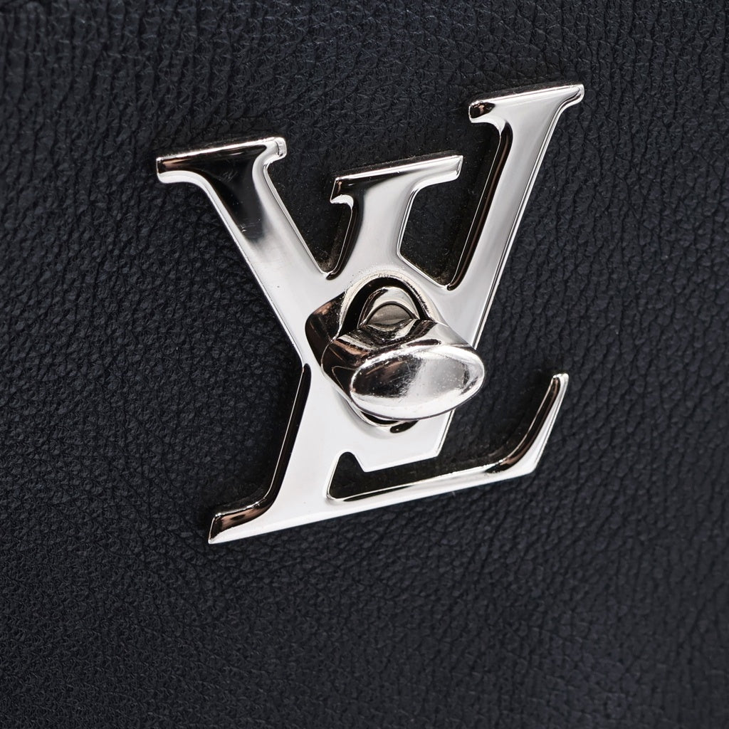 LOUIS VUITTON(ルイヴィトン) ロックミーカバ トートバッグ ハンドバッグ ブラック レザー M42291 シルバー金具 レディース