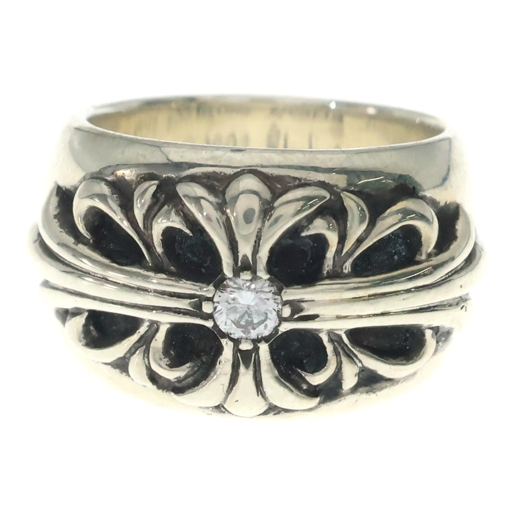 CHROME HEARTS(クロムハーツ) FLRL CRS 1DIA フローラルクロス リング 1ダイヤ シルバー