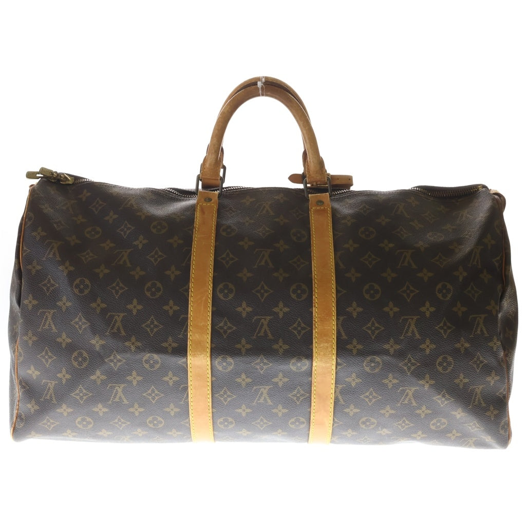 LOUIS VUITTON(ルイヴィトン) モノグラム キーポル55 PVC レザー ボストンバッグ ブラウン M41424