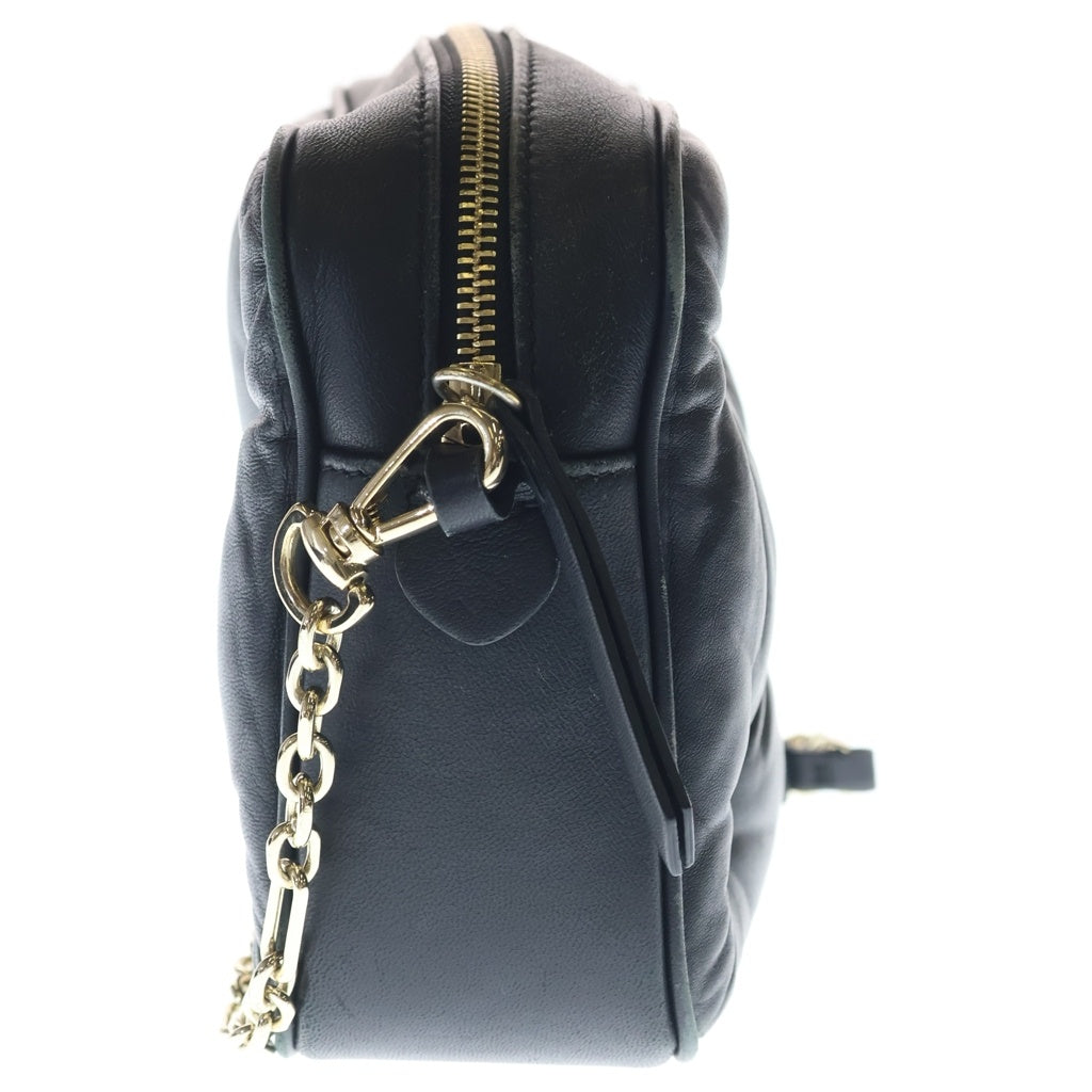 MM6 Maison Margiela(エムエムシックスメゾンマルジェラ) グラムスラム チェーンショルダーバック ミニバッグ ブラック レザー ゴールド金具 レディース