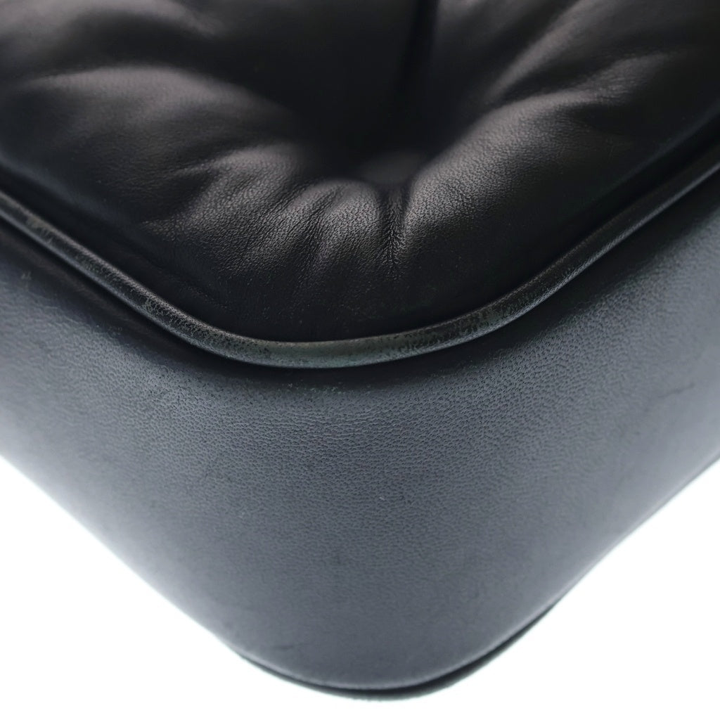 MM6 Maison Margiela(エムエムシックスメゾンマルジェラ) グラムスラム チェーンショルダーバック ミニバッグ ブラック レザー ゴールド金具 レディース