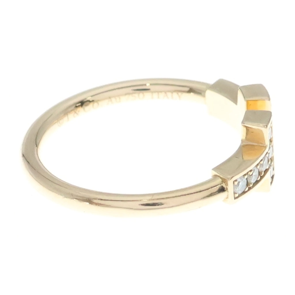 TIFFANY & Co.(ティファニー) Tワイヤー ダイヤリング ピンクゴールド AU750PG レディース