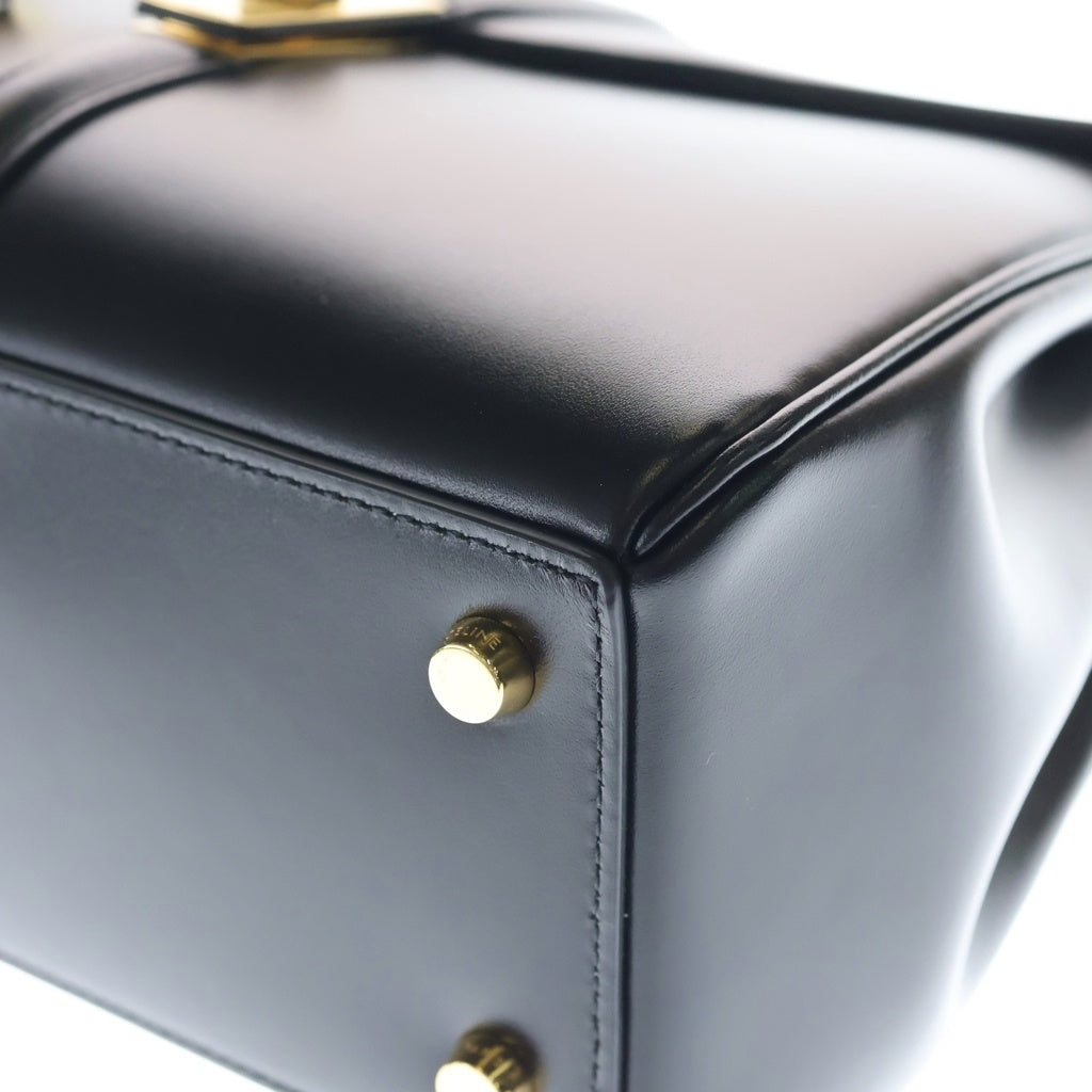 CELINE(セリーヌ) スモール16 セーズ ハンド ショルダーバッグ カーフスキン レザー ゴールド金具 ブラック 188003BEY.38NO レディース