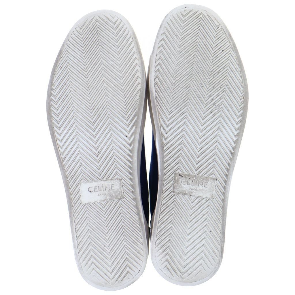 CELINE(セリーヌ) トリオンフロゴ キャンバス 厚底ローカットスニーカー シューズ ブルー レディース