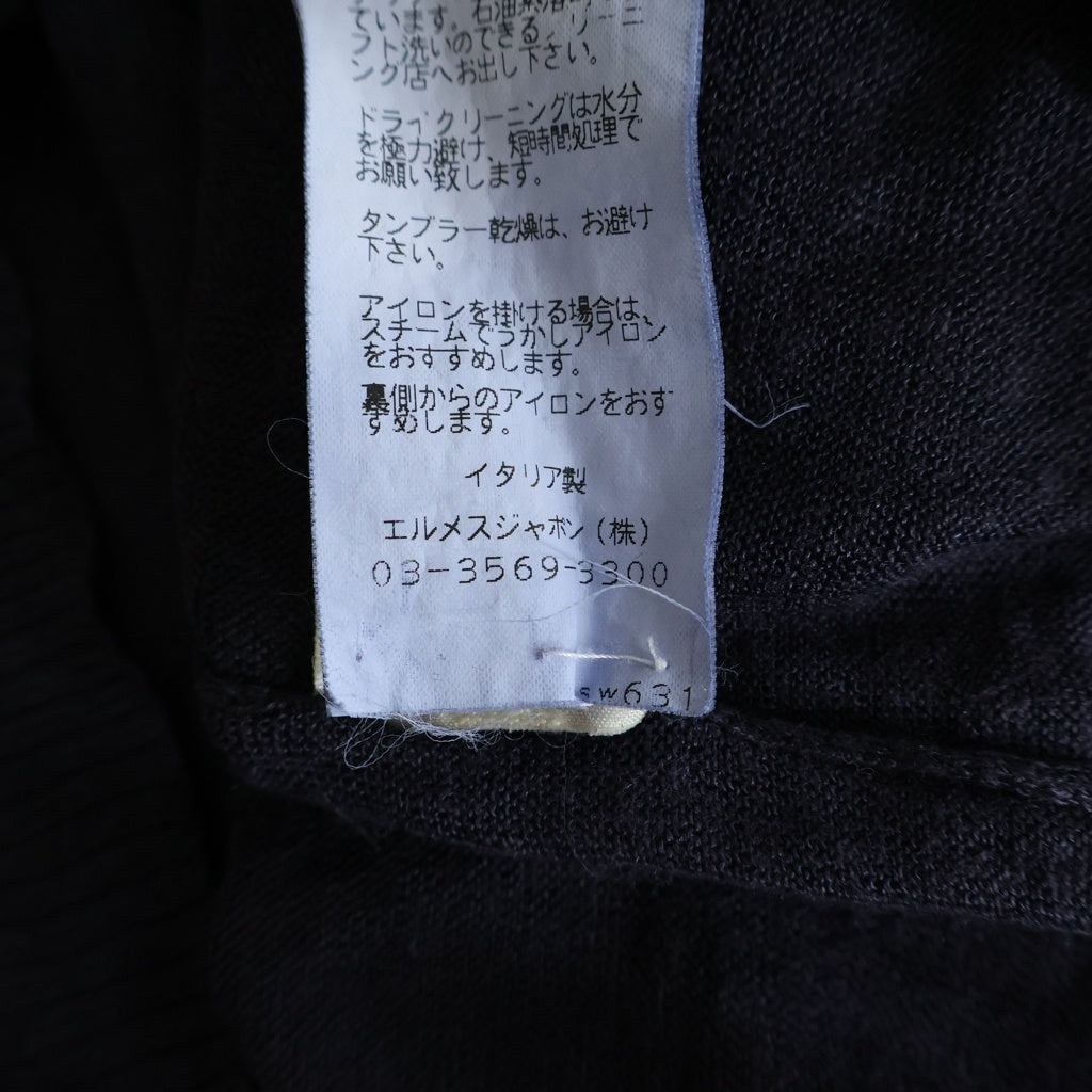HERMES(エルメス) クルーネック長袖ニット プルオーバー パープル レディース