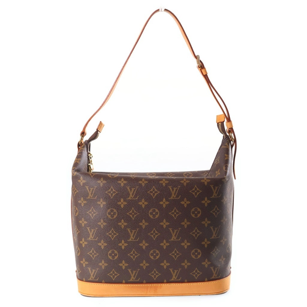 LOUIS VUITTON(ルイヴィトン) ×シャロンストーン モノグラム アムファースリー ショルダーバッグ ブラウン レザー×PVC M47275 ゴールド金具 レディース