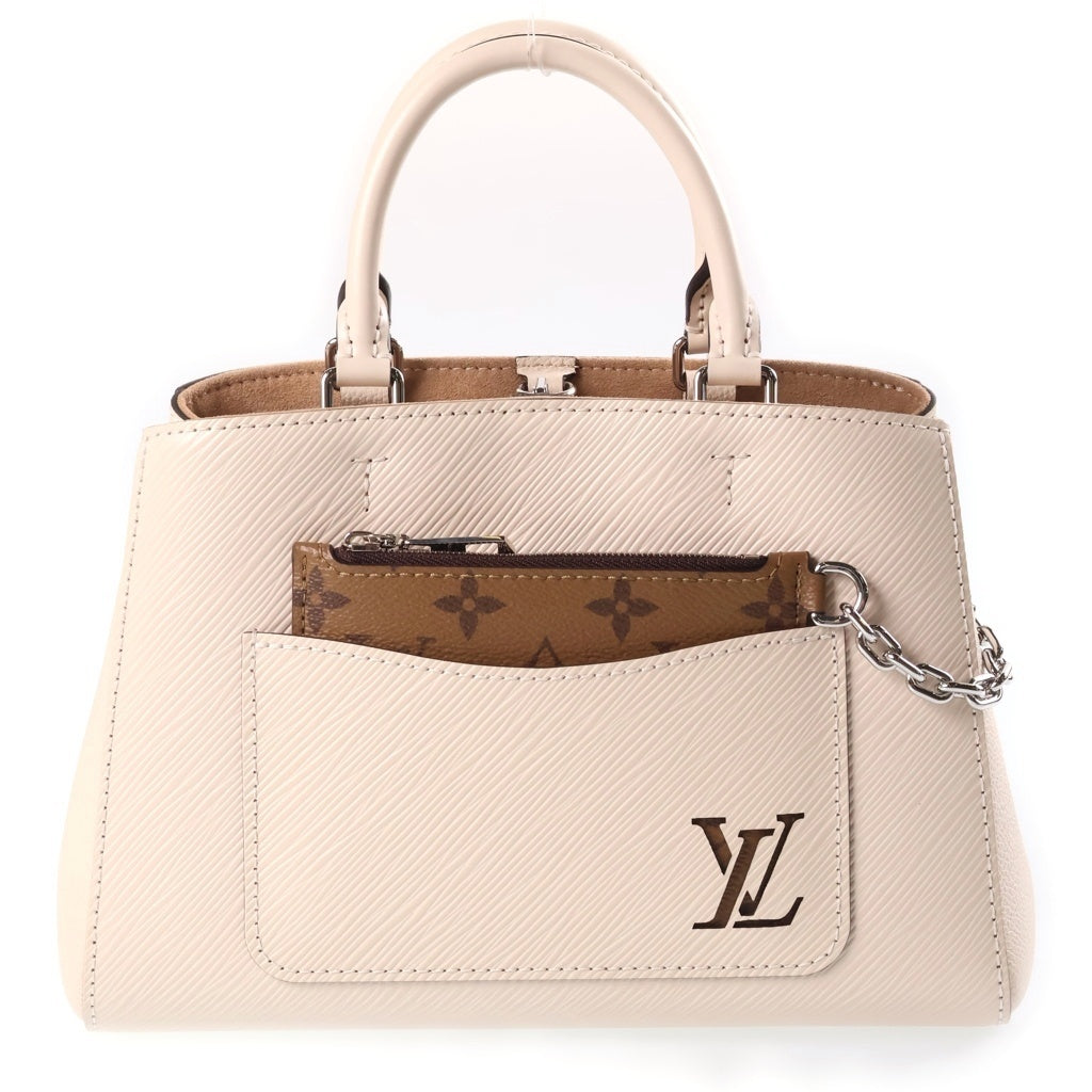 LOUIS VUITTON(ルイヴィトン) エピ マレルトートBB クォーツ 2WAYハンドバッグ ショルダーバッグ アイボリー×ブラウン レザー M20520 シルバー金具 レディース