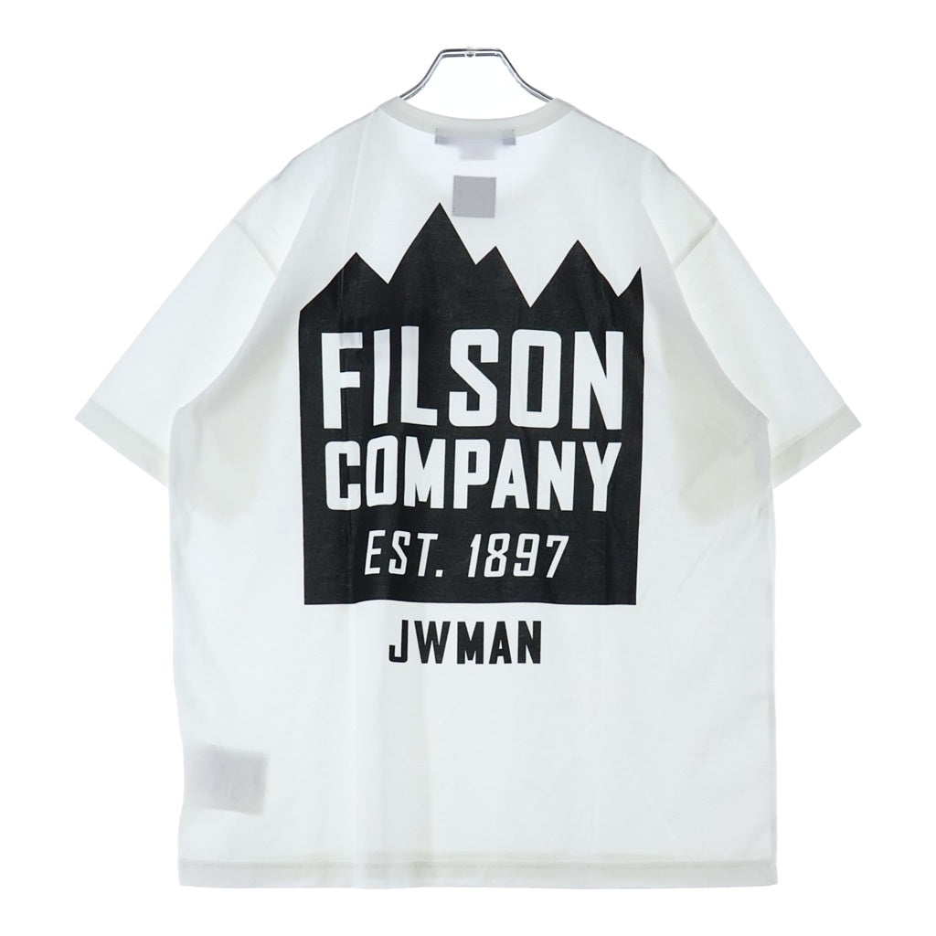 COMME des GARCONS JUNYA WATANABE MAN(コムデギャルソンジュンヤワタナベマン) フィルソン ブラックロゴ半袖プリントTシャツ カットソー ホワイト