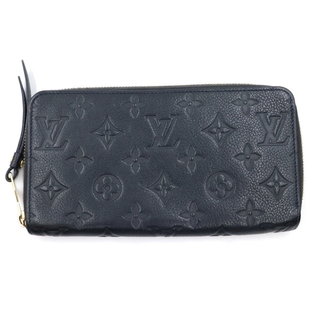 LOUIS VUITTON(ルイヴィトン) モノグラムアンプラント ポルトフォイユ・スクレットロン レザー ラウンドファスナー長財布 ノワール ブラック M93435 レディース