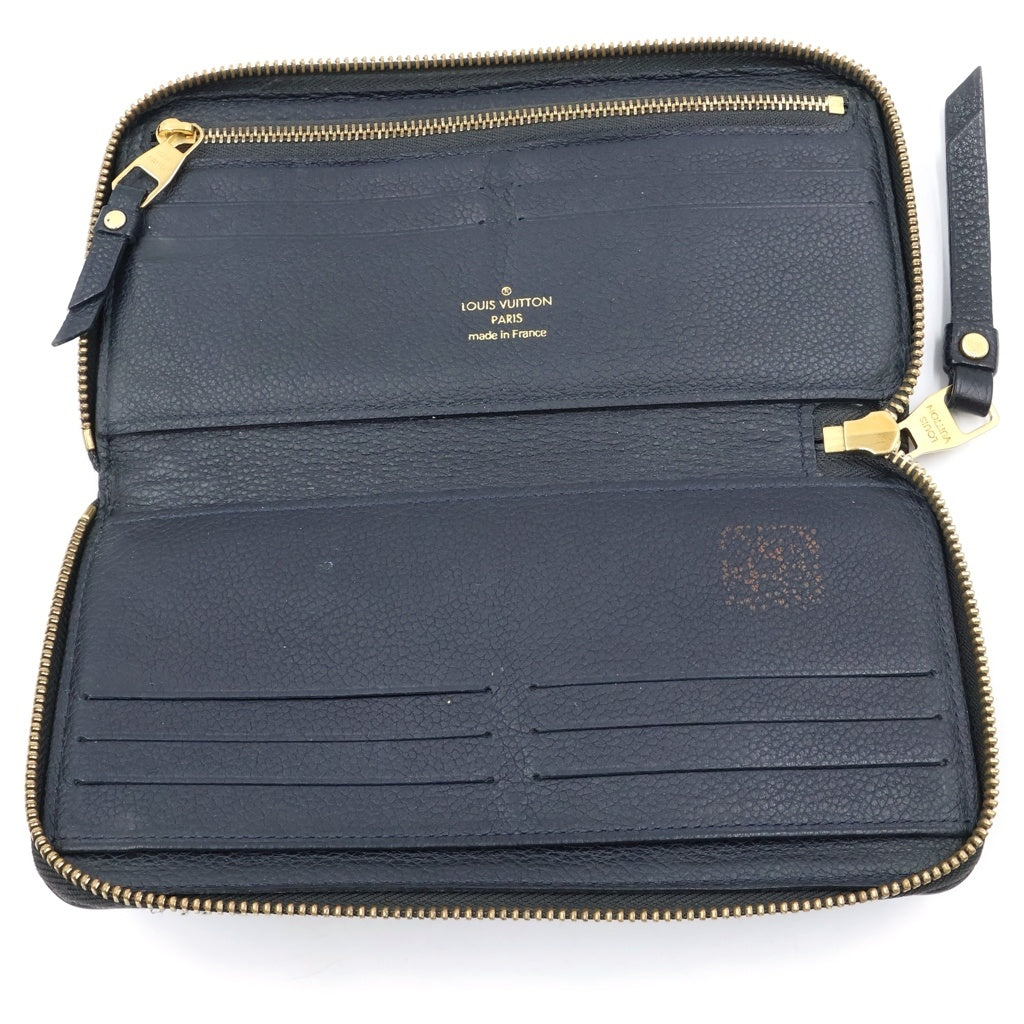 LOUIS VUITTON(ルイヴィトン) モノグラムアンプラント ポルトフォイユ・スクレットロン レザー ラウンドファスナー長財布 ノワール ブラック M93435 レディース