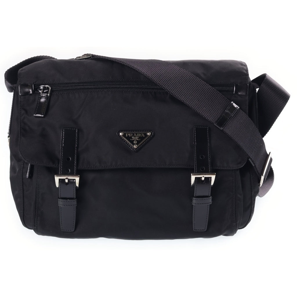 PRADA(プラダ) テスートナイロンメッセンジャーバッグ ショルダーバッグ ブラック BT6671 レディース