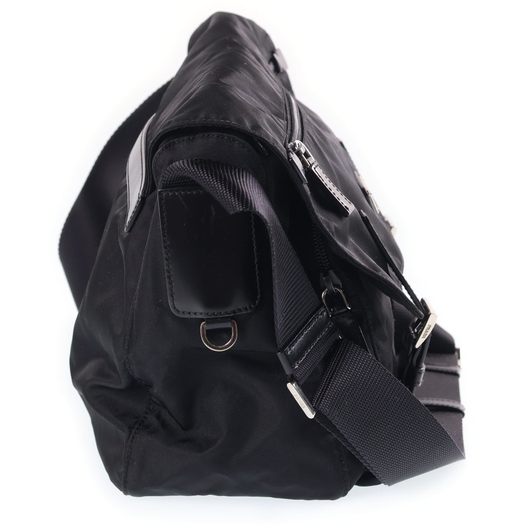 PRADA(プラダ) テスートナイロンメッセンジャーバッグ ショルダーバッグ ブラック BT6671 レディース