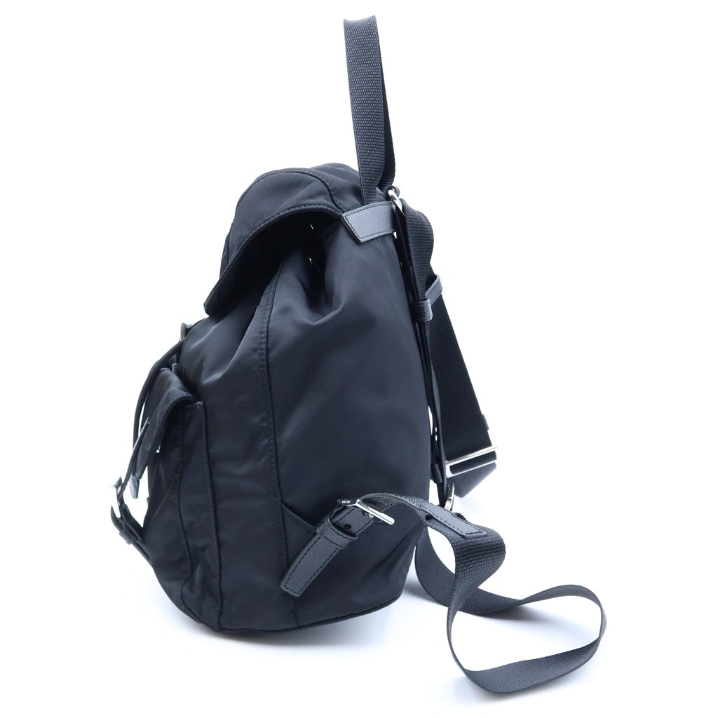 PRADA(プラダ) テスートナイロン リュックサック バックパック ブラック 1BZ677 シルバー金具 レディース