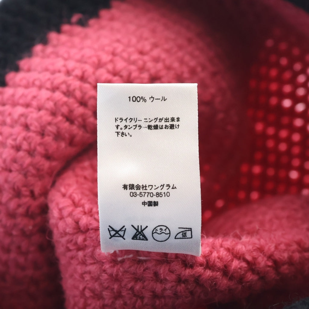 SUPREME(シュプリーム) 2-Tone Wool Beanie ビーニー ニットキャップ 帽子 ブラック/ピンク レディース