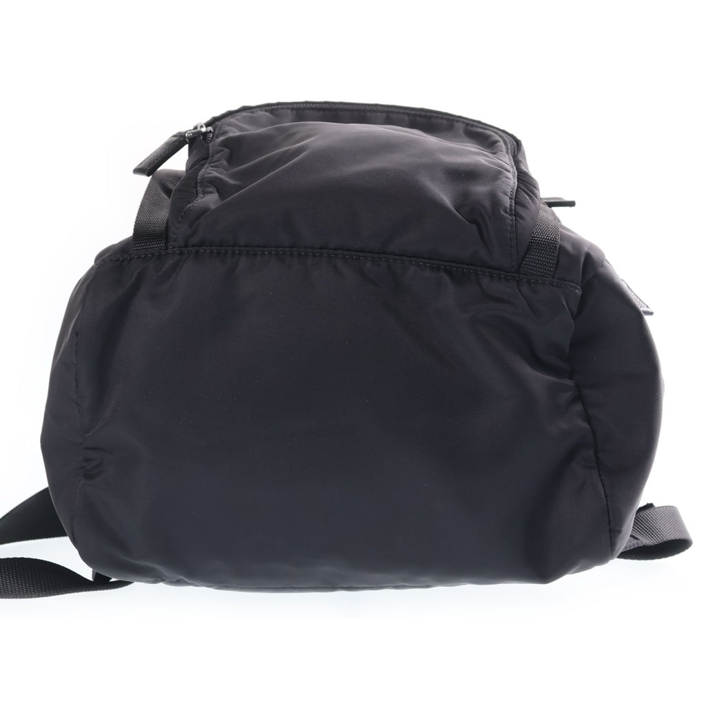 PRADA(プラダ) Re-Nylon バックパック リュックサック ブラック ナイロン×レザー 1BZ039 シルバー金具