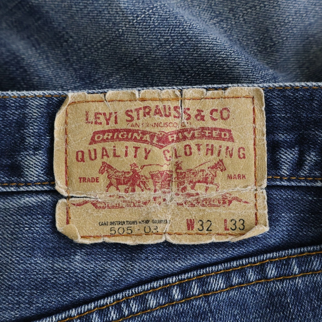 Levi's(リーバイス) 00s ボタン裏J09 505-03 ジップフライデニムパンツ W32L33