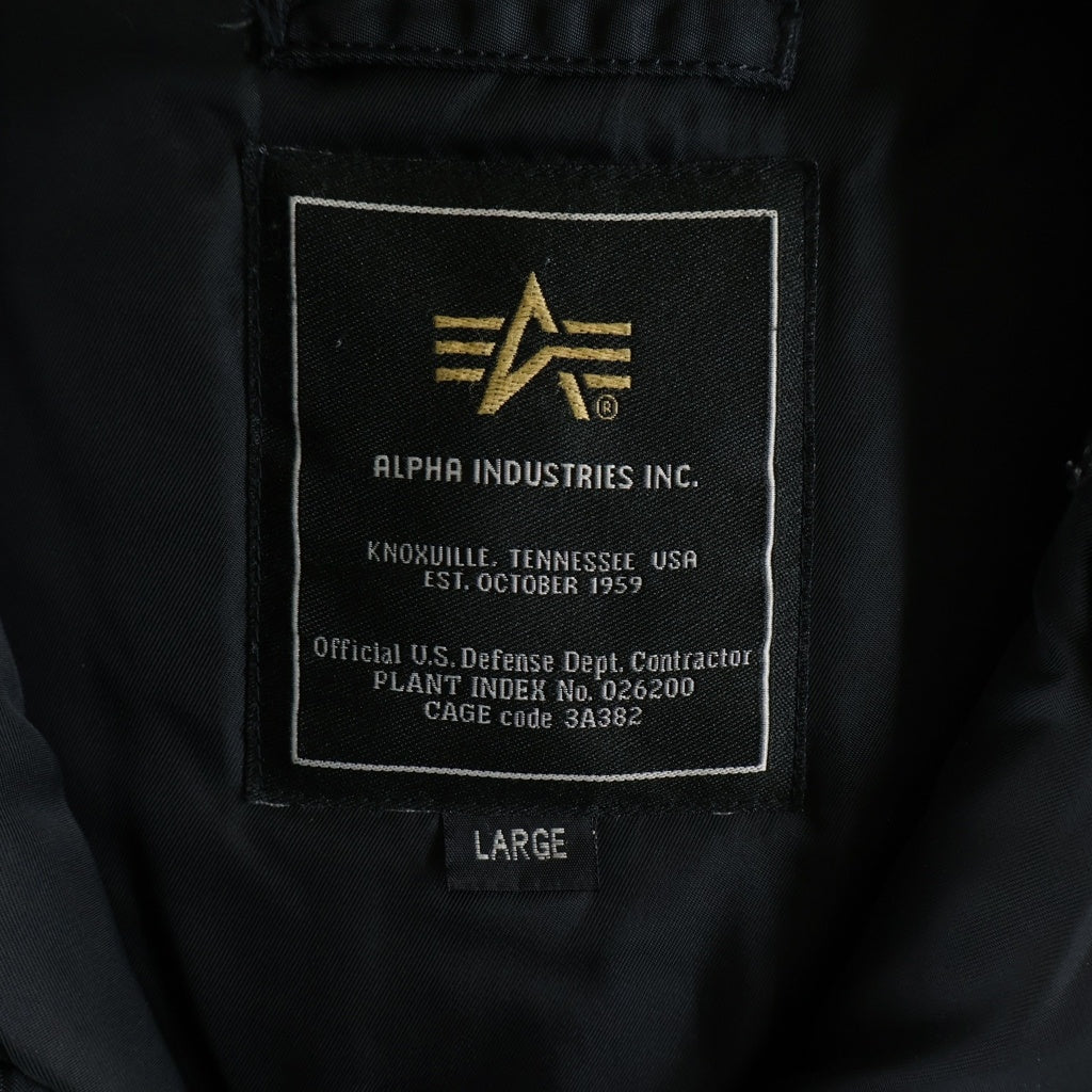 ALPHA INDUSTRIES(アルファ インダストリーズ) フライトジャケット ブラック #L 21095-201