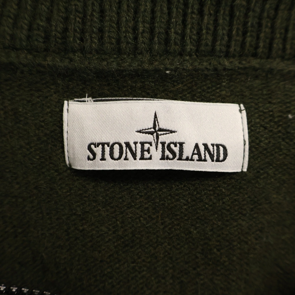 STONE ISLAND(ストーンアイランド) 23AW Half zip pullover knit ハーフジッププルオーバーニットセーター カーキ #L 7915540A3