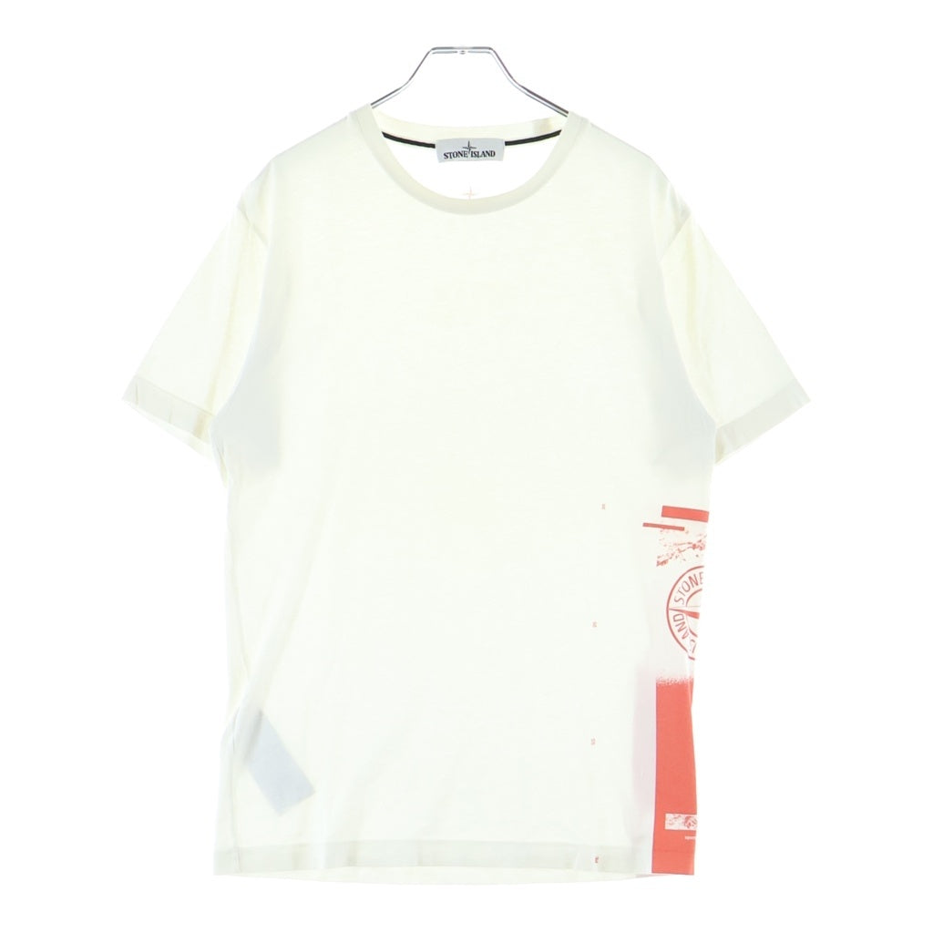 STONE ISLAND(ストーンアイランド) 20SS FADED EFFECT T-SHIRT プリント半袖Tシャツ ホワイト #S 72152NS83