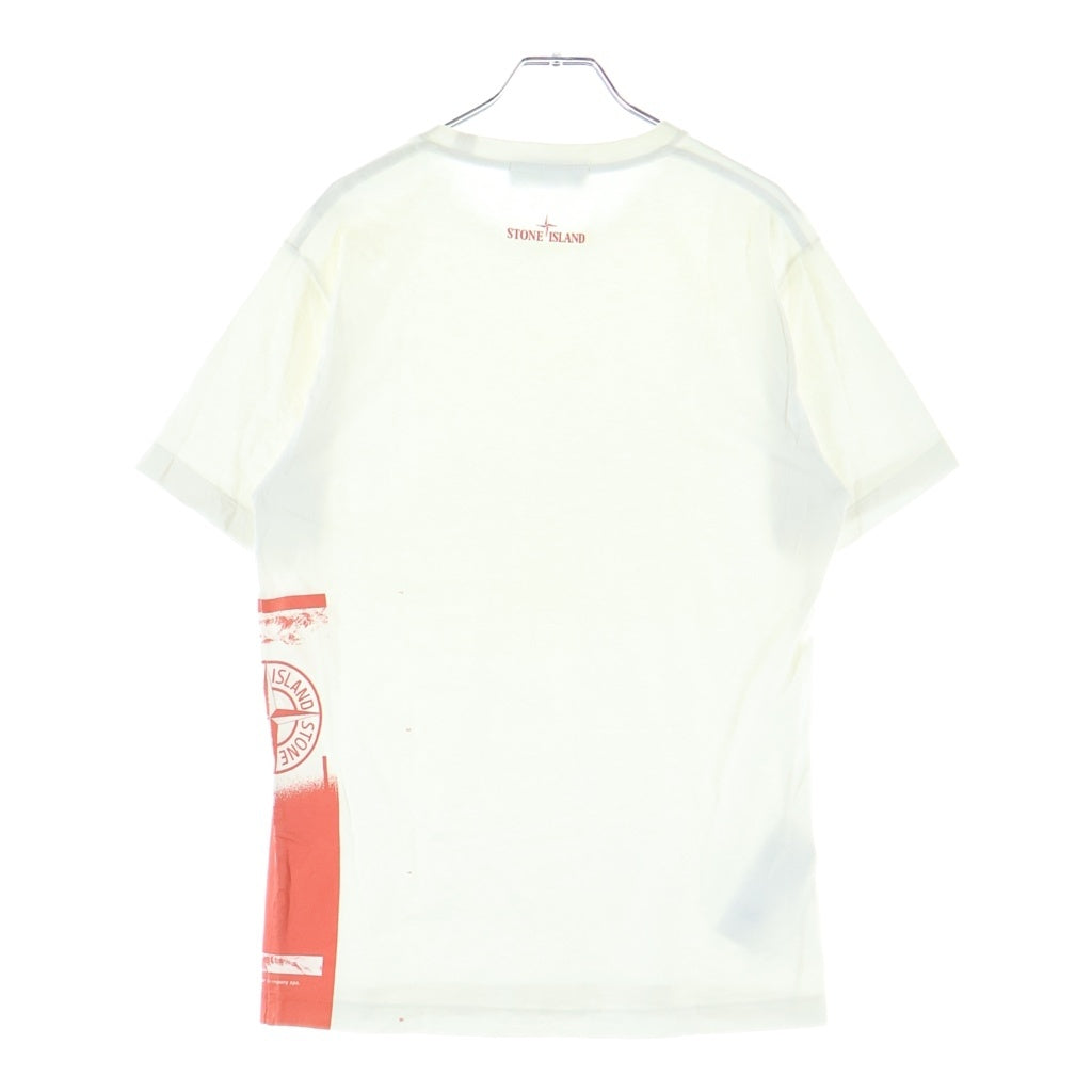 STONE ISLAND(ストーンアイランド) 20SS FADED EFFECT T-SHIRT プリント半袖Tシャツ ホワイト #S 72152NS83