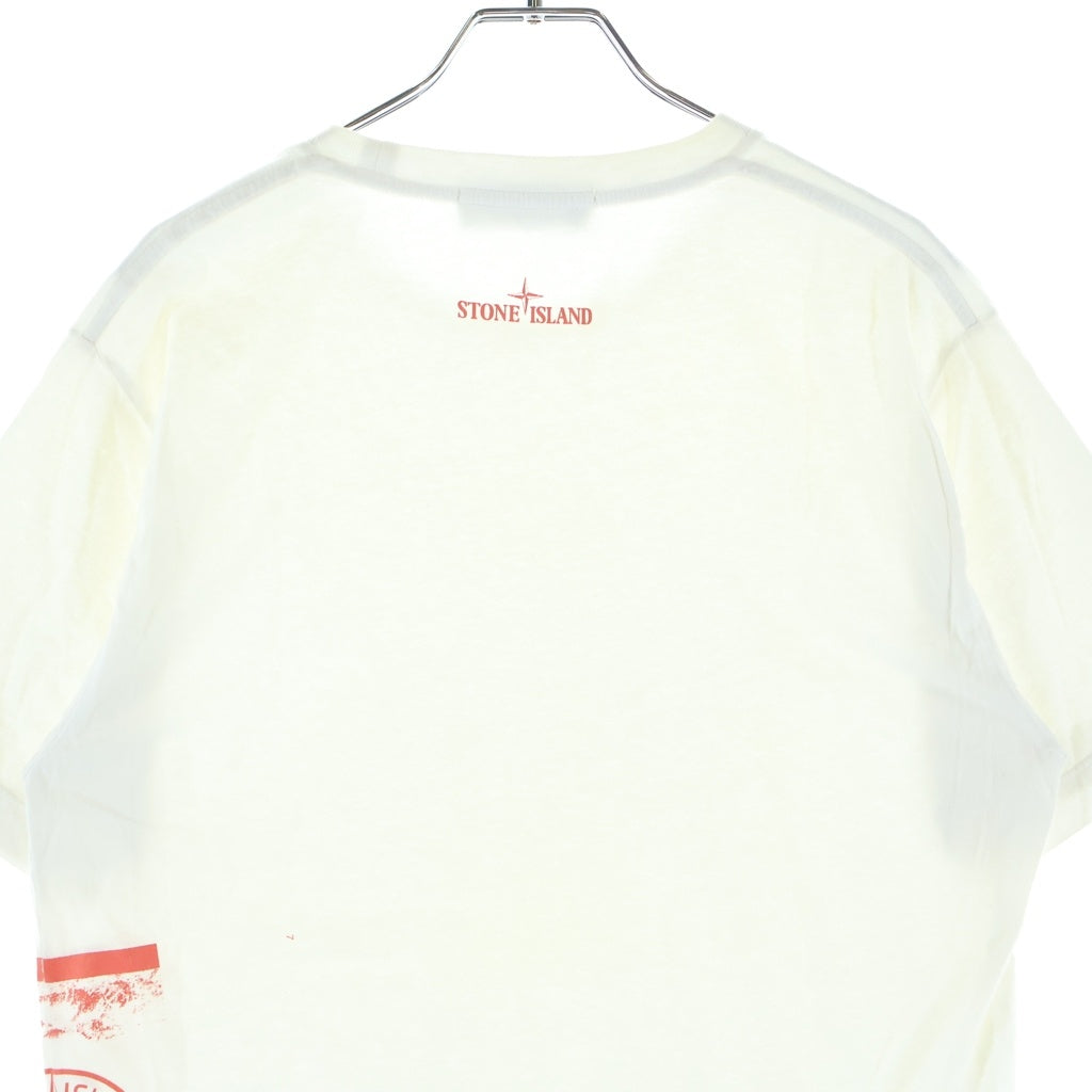 STONE ISLAND(ストーンアイランド) 20SS FADED EFFECT T-SHIRT プリント半袖Tシャツ ホワイト #S 72152NS83
