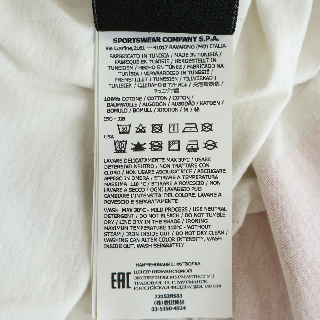 STONE ISLAND(ストーンアイランド) 20SS FADED EFFECT T-SHIRT プリント半袖Tシャツ ホワイト #S 72152NS83