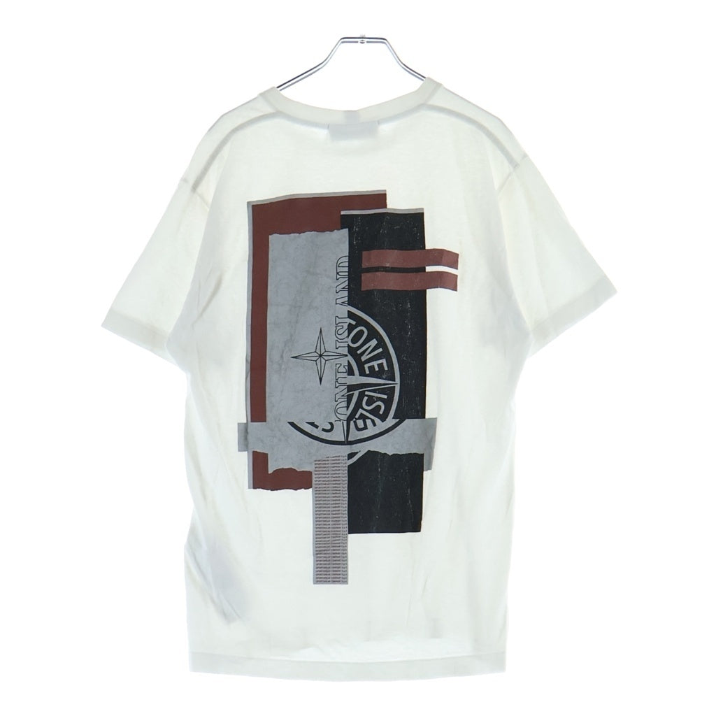 STONE ISLAND(ストーンアイランド) フロントロゴバックプリントTシャツ ホワイト #S 75152NS83
