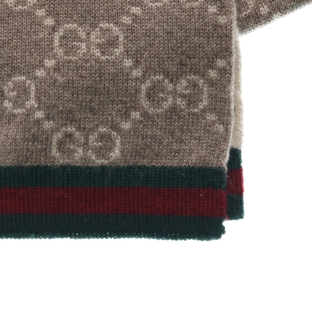 GUCCI(グッチ) GGロゴ 総柄 ウール ストール マフラー グレー 325806 レディース