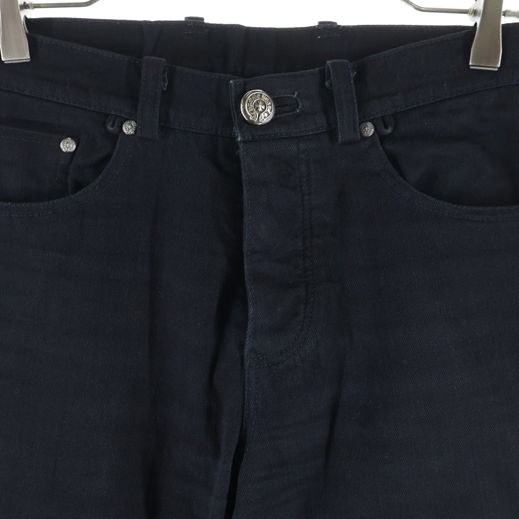 CHROME HEARTS(クロムハーツ) OLD JEAN FLEURKNEE オールド フレアニー ボタンフライデニムパンツ ブラック